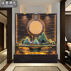 装饰玄关隔断流水墙