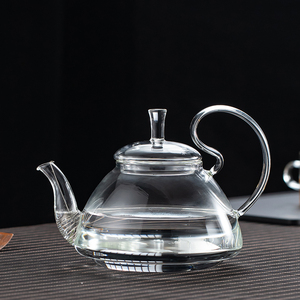 茗见玻璃茶壶煮茶高把壶大容量家用耐热烧水壶电陶炉办公室冲茶器