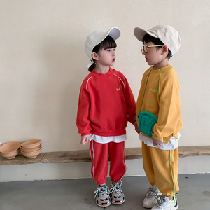 姐弟兄妹装潮女童2020秋季新款洋气卫衣套装儿童春秋休闲长袖裤子