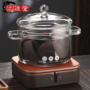 煮茶杯消毒锅耐热玻璃茶洗带盖大号特大家用水盂缸功夫茶具配件
