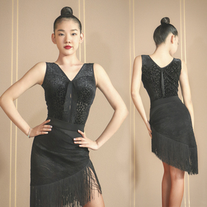 000人付款淘宝高领拉丁舞上衣舞蹈练功服修身桑巴舞服装女伦巴长袖