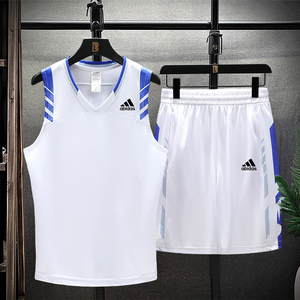 阿迪达斯运动三叶草男短袖套装健身跑步篮球足球服速干五分短裤子