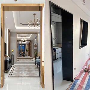 室内拱形门门e套 不锈钢玫瑰金包边直角门套 钛金天花吊顶装饰圆