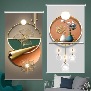 现代轻奢风卷帘客厅卧室卫生间厨房防水遮光免打孔升降手拉式窗帘