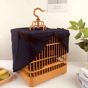 鸟笼衣笼布鸟笼布罩子绣鸟画眉鹦鹉用品配件方形圆形笼衣保暖遮光