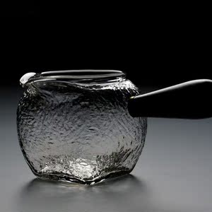 加厚耐热玻璃侧把公道杯功夫茶具茶道公杯家用分茶茶海加茶漏套装