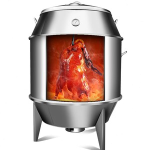 烤鸭炉木炭商用80cm宽烧鸭炉烤鸡炉不锈钢烧烤炉吊炉烤鹅炉烤鸭机
