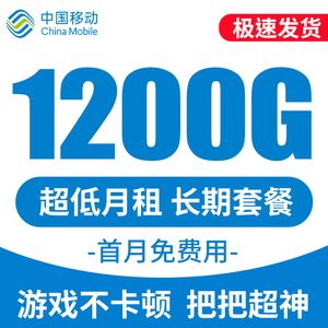 中国移动无限流量卡纯流量上网卡全国通用大流量卡5g手机卡大王卡
