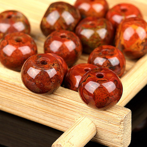 122人付款淘宝树脂苹果圆珠红色隔珠桶珠星月菩提佛珠手工diy配饰散珠