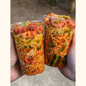 龙虾杯面捞捞面打包杯一次性包装盒酸梅汤商用咖啡冰粉冷饮塑料杯