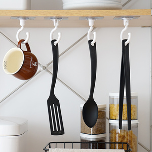 挂钩强力粘胶壁挂承重墙壁厨房蚊帐吊顶免打孔无痕旋转挂衣钩粘钩