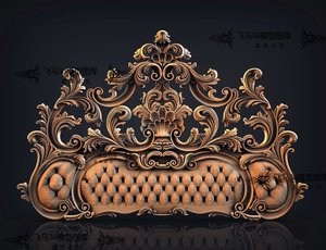 欧式洋花床头面板家具贴花浮雕cnc精雕图jdp灰度图bmp模型3d stl