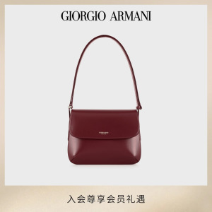 GIORGIO ARMANI/阿玛尼女包女士la Prima系列经典LOGO皮革背提包