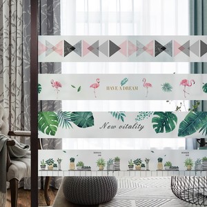 卫生间玻璃门艺术贴纸撞条办公室磨装饰玻璃门中间贴条腰线家庭