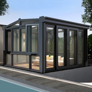 成都阳光房定制h玻璃房别墅钢结构封窗封阳台露台铝合金断桥铝门