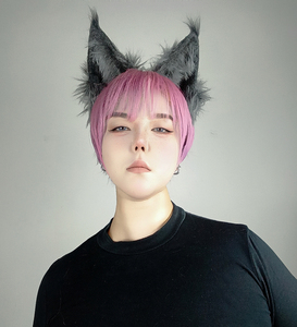 猫耳娘cos 女装大佬总攻正太女仆头饰尖耳蓬松超帅cosplay配件