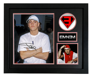 埃米纳姆亲笔签名照片复刻版eminem阿姆 rap god周边纪念相框装裱