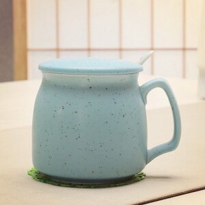 口杯喝水有盖陶瓷带盖