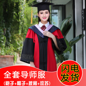 导师服成人学士服硕士导师校长服大学博士生导师服大学生毕业礼服