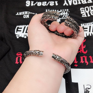 九门同款手镯张日山纯银手镯男个性手工镯子v情侣一对双响0人付款