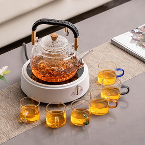 电陶炉煮茶壶煮茶器加热玻璃烧水壶茶具套装家用泡茶网红围炉煮茶
