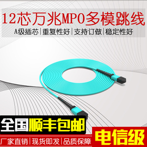 MPO-MPO光纤跳线OM4万兆多模12芯集束光缆MPO-LC双工40G100G数据中心回路器QSFP模块连接线MTP MPO-MPO万兆