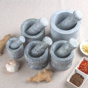 手磨工具磨粉机捣罐家用辣椒研钵砸杂粮捶捣碎器倒擂钵石头臼老式