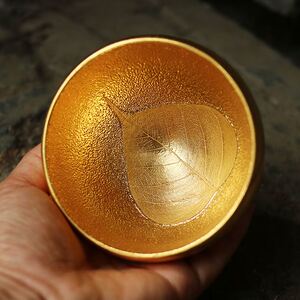 正宗蔡志强金盏金油滴建阳建盏纯手工盏杯主人杯天目茶盏茶具茶杯