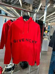 4.2代购Givenchy纪梵希 男款胸前字母大logo休闲连帽卫衣