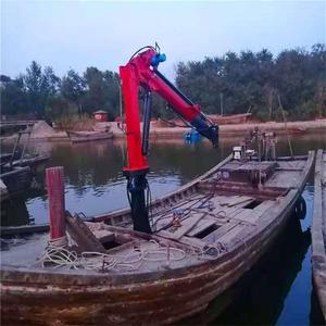 1000公斤车载折叠起吊机液压起重机船用起重吊机1吨2吨小型折臂吊