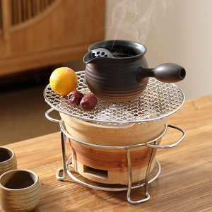 老式红泥碳炉木炭火锅烧烤炉煮茶土陶炉烤火炉港式打边炉烤肉炉子