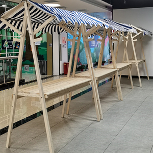 市集展示架木质活动棚架移动小摊位售货车集市摆摊货架夜市地摊车
