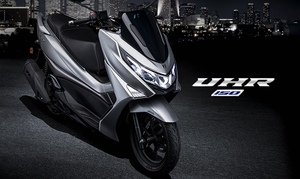 豪爵铃木uhr150全新水冷电喷巡航踏板燃油摩托车全国可上牌