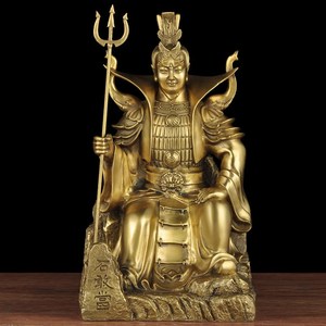 石敢当人物摆件铜泰山石敢当石将军家用客厅玄关供奉神像工艺品