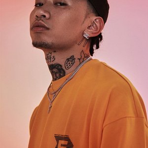 欧美潮牌马思唯满钻十字架afgk项链潮人男女嘻哈钛钢镶钻链子