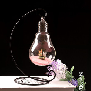 全新欧式创意灯泡型悬挂花瓶时尚家居饰品摆件