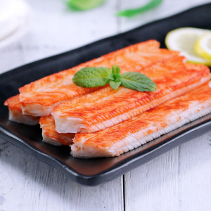 v型蟹柳 1000g 解冻即食蟹肉 日本料理火锅食材 模拟v型蟹柳