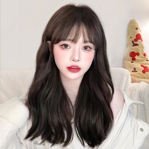 假发女长发全头套式自然仿真中长卷发2021年时尚新款假发套大波浪