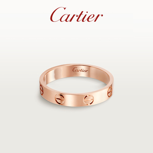Cartier卡地亚官方旗舰店LOVE系列戒指 玫瑰金黄金白金 窄版戒指