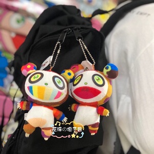 日本村上隆kaikaikiki七彩熊猫公仔玩偶毛绒挂件12cm东京正品采购