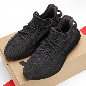 正版椰子鞋男夏季350黑满天星正品官网休闲透气黑天使网面男鞋子