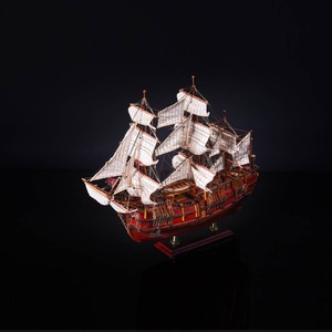 付昆祥匠心船说纯手工制作收藏奋进号木质仿真古帆船船模摆件限量