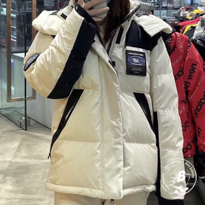 新百伦连帽棉服女防风加厚外套男nb情侣保暖徽章羽绒服棉衣旗舰店