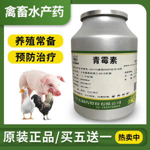 青霉素兽用青霉素钾兽药抗菌消炎猪药鸡药呼吸道水产鱼药可溶性粉