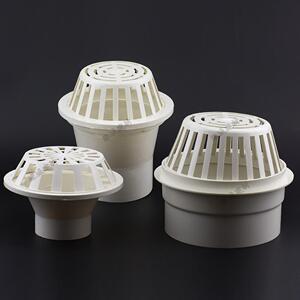 pvc排水管内插地漏50/75/110/160 天台地漏排水圆形雨水斗透气帽