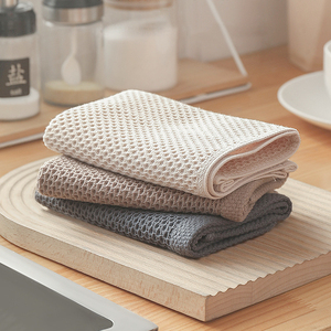 洗碗布高级小方巾华夫格厨房灶台擦干碗的专用擦盘子餐具家具抹布