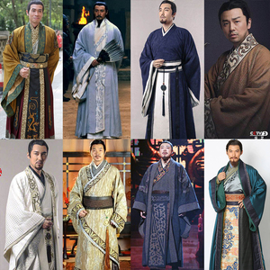 三国春秋战国时期影视古装诸葛亮军师棉麻大臣宰相演出服书生汉服