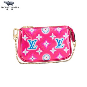 lv/路易威登女士2022新款accessoires迷你霓虹色拉链麻将包m81144