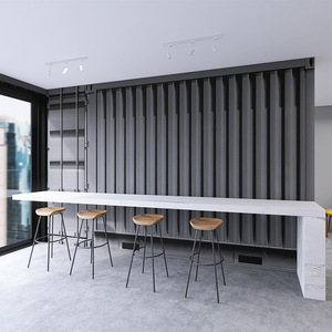 铁皮集装箱护墙板奶茶店酒吧装修集成墙板工业风背景扣板车库防水