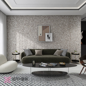 仿真水磨石集成墙板卧室沙发墙美容院工装扣板防水防潮快装护墙板